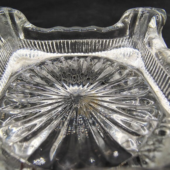 Salt Dip Cellars Fostoria & Wright Glass Bowls Vintage Footed Pedestal Lot of 2 - Picture 10 of 14